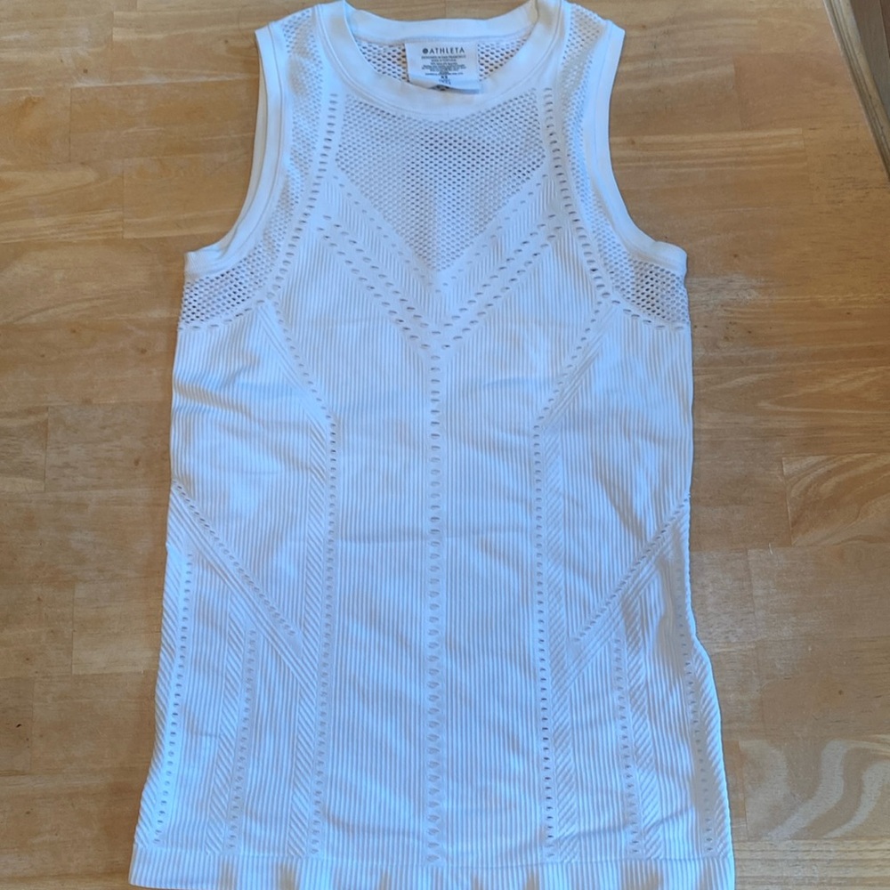 ATHLETA Mesh Tank - WHITE - XS - Pristine condition